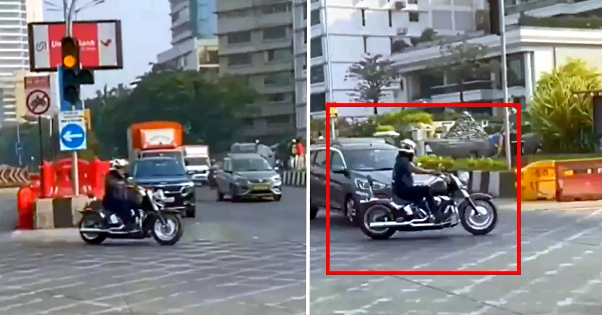 Maruti Ertiga crashes into Harley-Davidson; Whose fault is it? [Video]