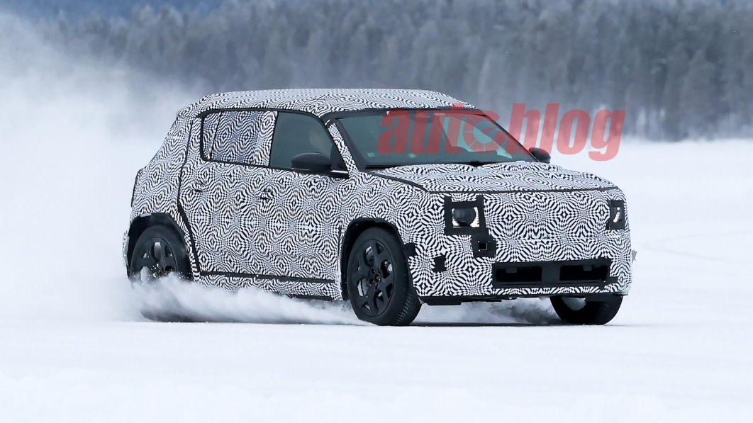 Production Renault 4 EV caught testing in the snow