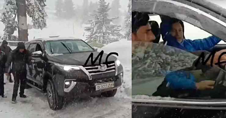 Sachin Tendulkar’s Toyota Fortuner Gets Stuck In Snow