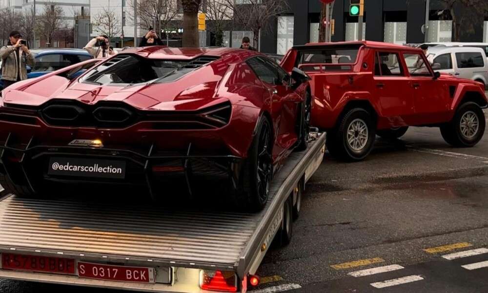 Lamborghini LM002 towing a Revuelto is the greatest flex ever