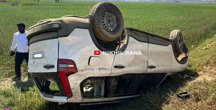 Mahindra Scorpio-N Rolls Over, Falls 15 Feet Off The Road; Passengers Safe