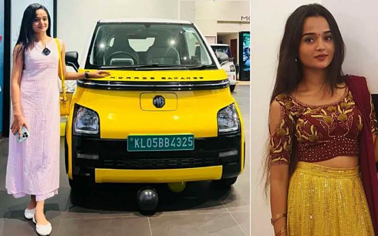 18 Year-Old Actress Meenakshi buys MG Comet Electric Car