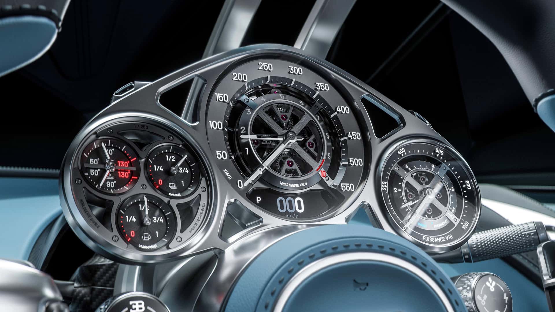 Bugatti Used Swiss Watchmakers for the Tourbillon’s Instrument Cluster