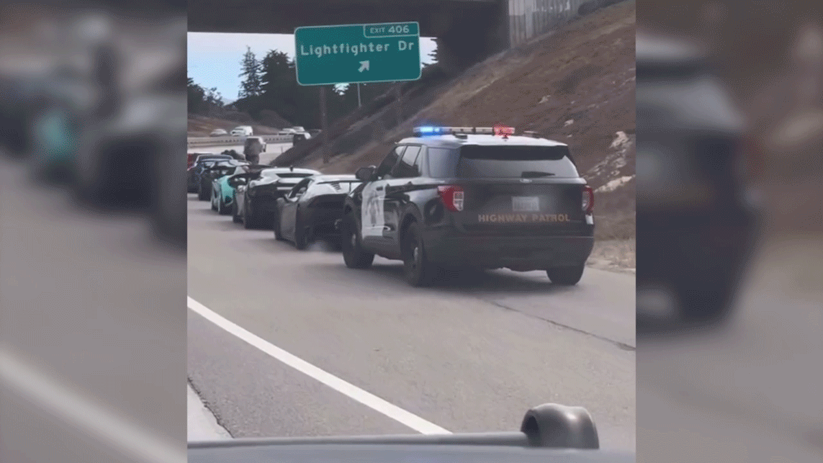 Fleet Of 9 Sports Cars Stopped For Allegedly Speeding During Monterey Car Week