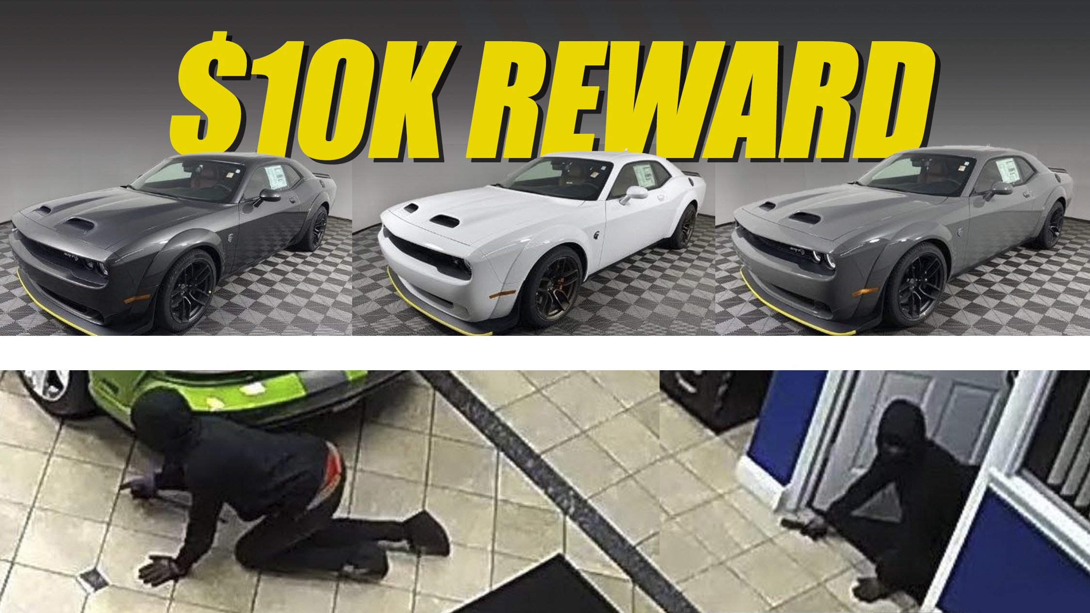 Hellcat Heist: Trio Of Dodge Challengers Stolen From Ohio Dealer, $10K Reward Offered