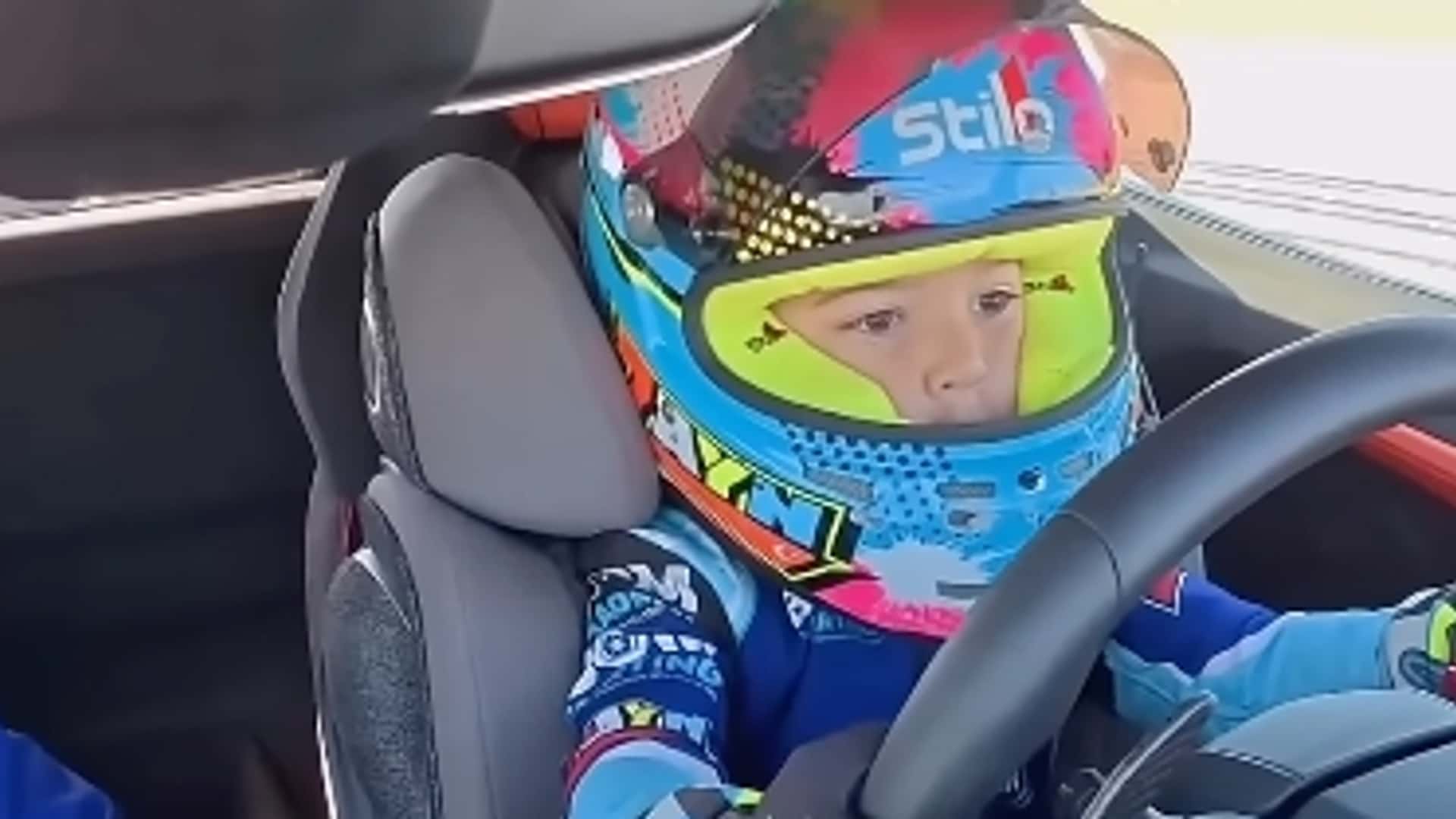 Watch This Five-Year-Old Kid Drive a Lamborghini Revuelto to 194 MPH