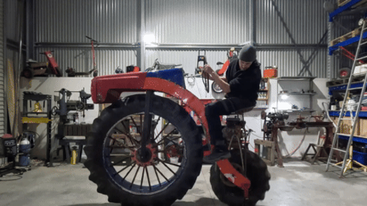 Penny Farthing Made From Tractor Parts Is A Go-Anywhere Beast That Won’t Go Anywhere Quickly